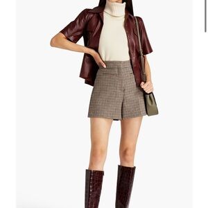 Houndstooth tweed shorts